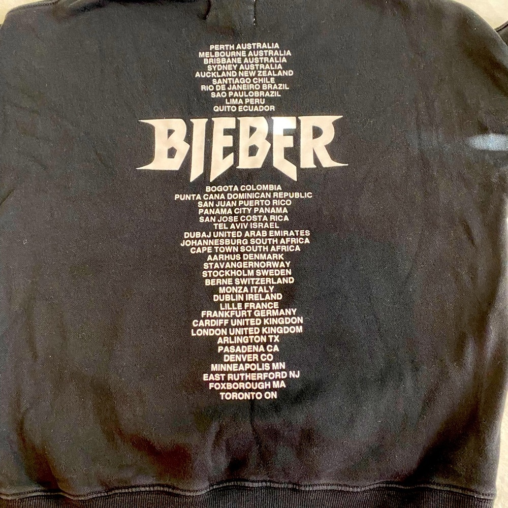 Justin Bieber Tour hoodie